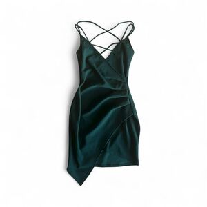 Windsor Asymmetrical Dark Green Dress